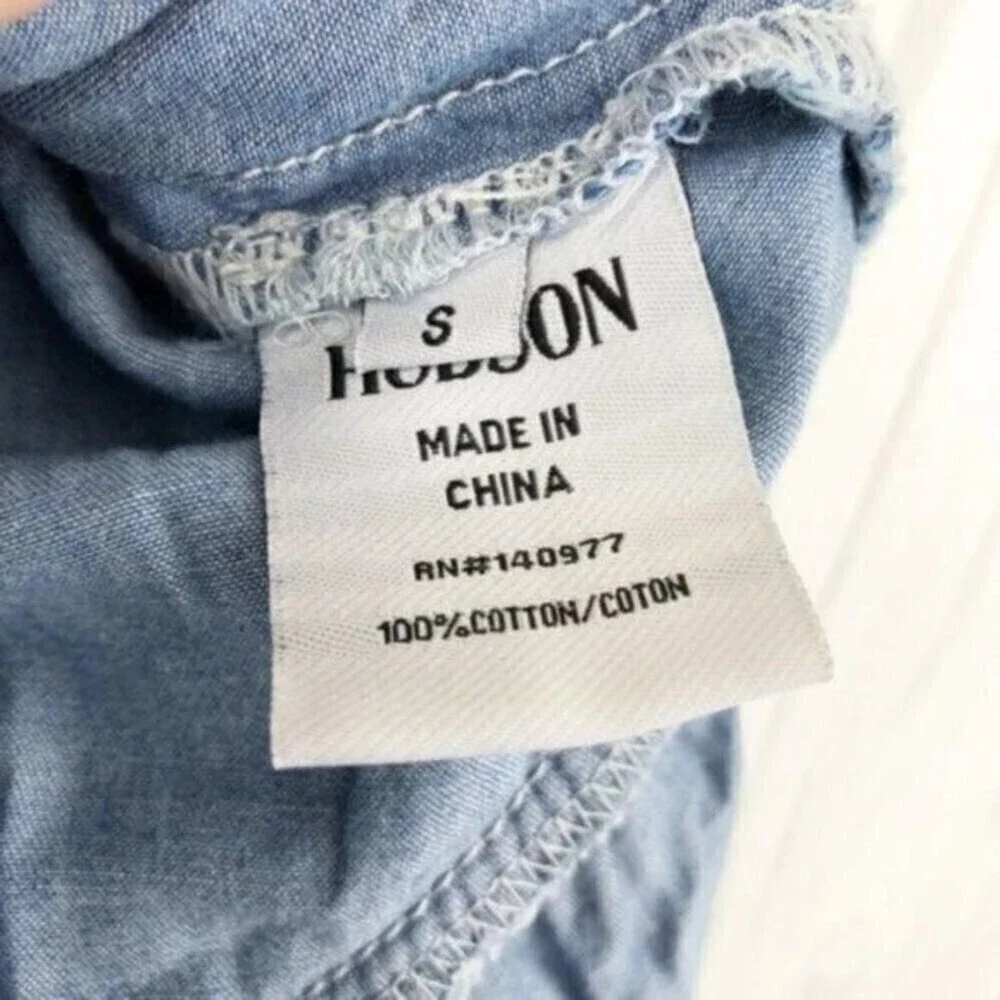 HUDSON Jeans Girls Lulu Lace-Up Chambray Dress